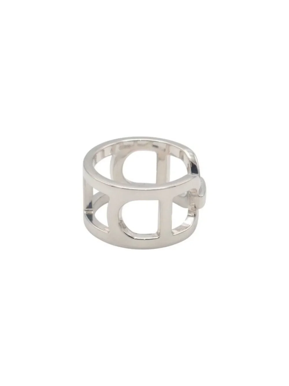 Hermes Ever Chaine D'Ancre 49 Ring 925 Sterling Silver with Simple Box